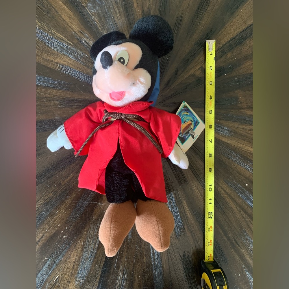 Vintage Fantasia Mickey Mouse 12 inch Plush with Tags Attached